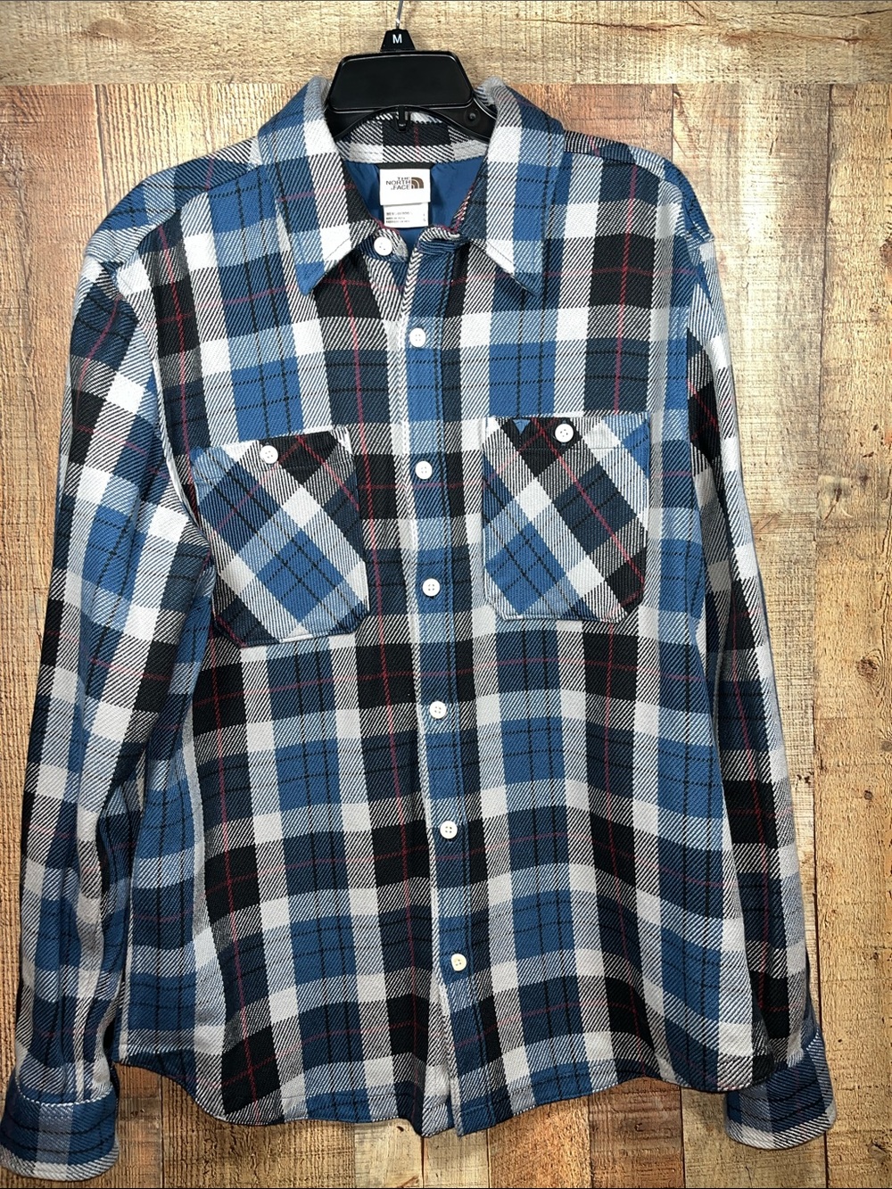 The North Face Men's Valley Twill Plaid Button-Down Shirt size large